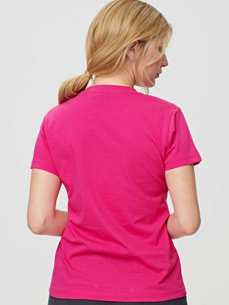 Ladies Savvy 100% Cotton Semi-Fitted Short Sleeve Tee Shirt