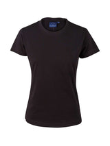 Ladies Savvy 100% Cotton Semi-Fitted Short Sleeve Tee Shirt