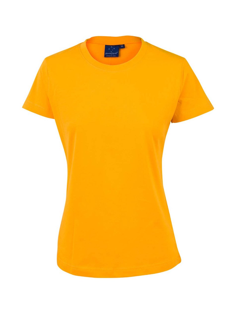 Ladies Savvy 100% Cotton Semi-Fitted Short Sleeve Tee Shirt