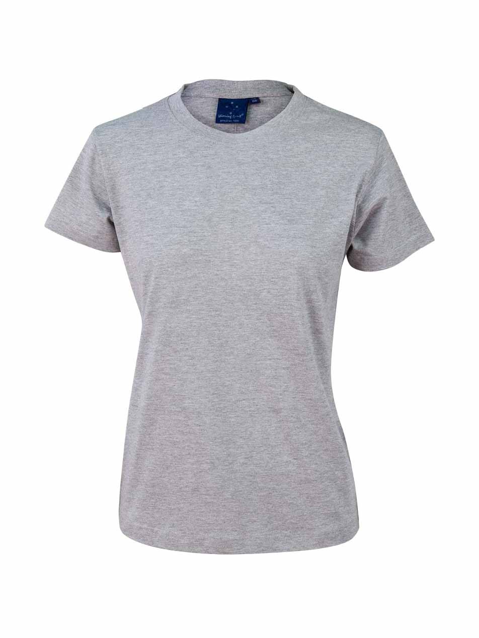 Ladies Savvy 100% Cotton Semi-Fitted Short Sleeve Tee Shirt