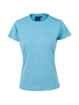 Ladies Savvy 100% Cotton Semi-Fitted Short Sleeve Tee Shirt