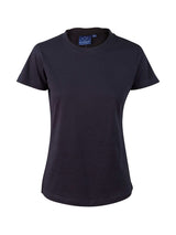 Ladies Savvy 100% Cotton Semi-Fitted Short Sleeve Tee Shirt