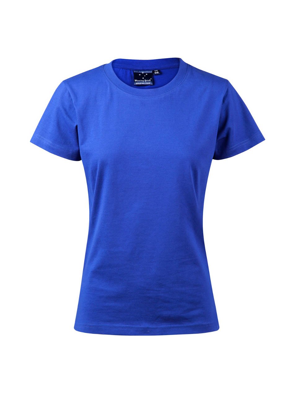 Ladies Savvy 100% Cotton Semi-Fitted Short Sleeve Tee Shirt