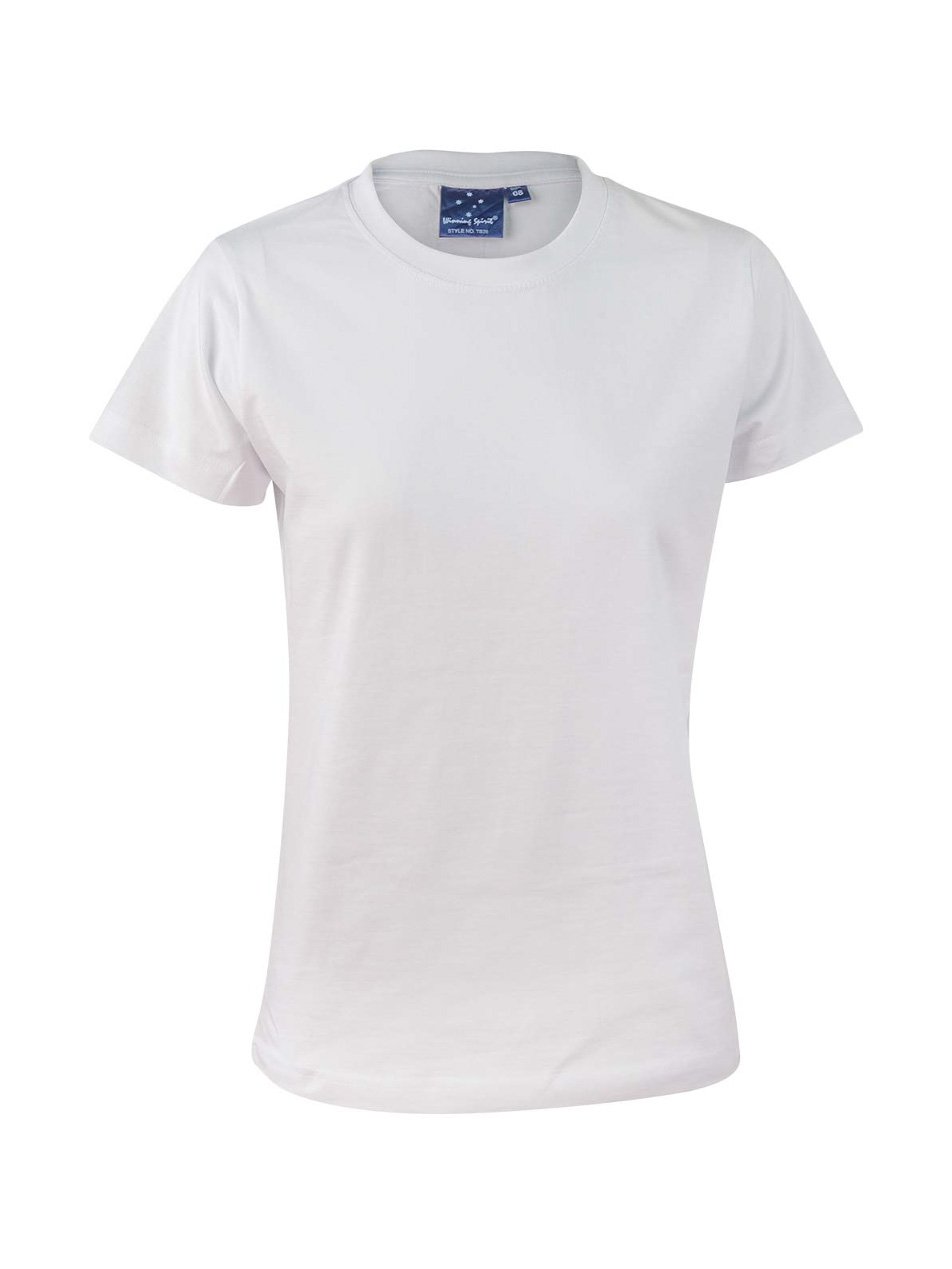 Ladies Savvy 100% Cotton Semi-Fitted Short Sleeve Tee Shirt