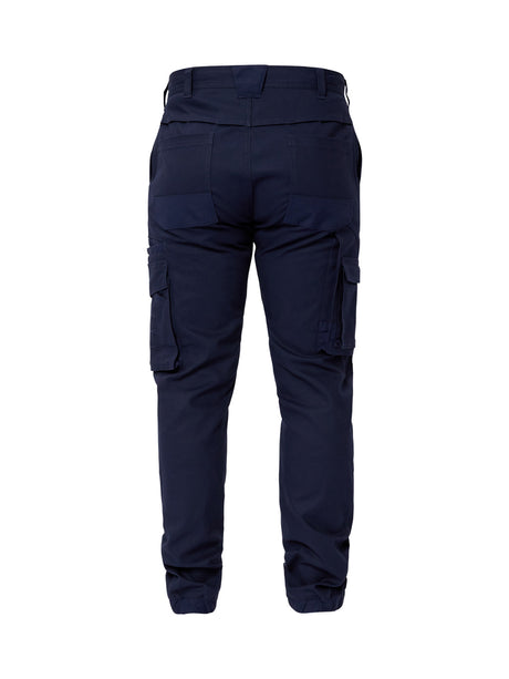 Stretch Cargo Pants with Elasticised Hem