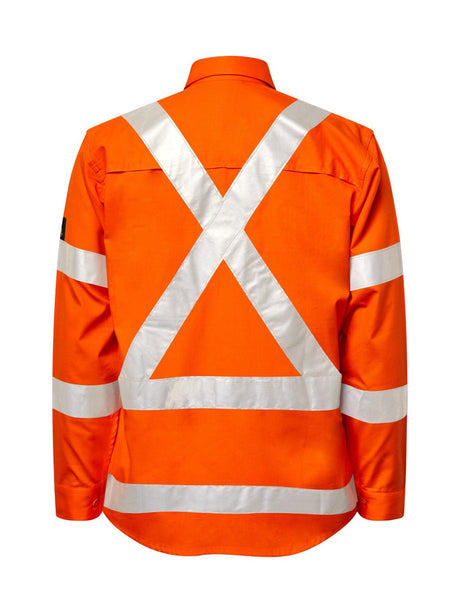 Hi Vis NSW Reflective Rail Ripstop Long Sleeve Shirt