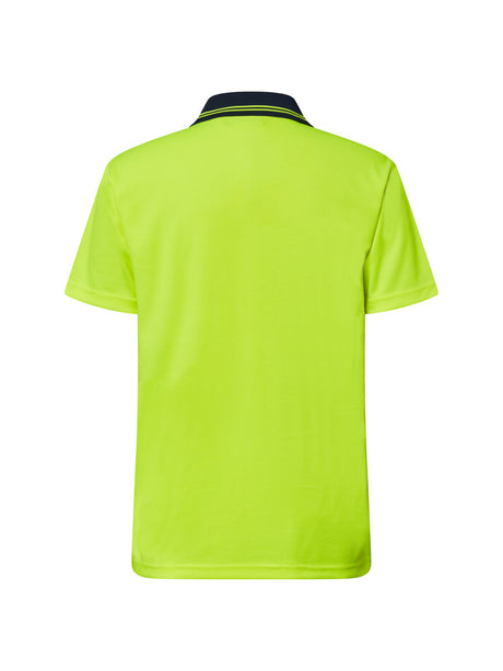 Hi Vis Short Sleeve Two Tone Micromesh Polo with Pocket