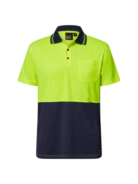 Hi Vis Short Sleeve Micromesh Polo with Pocket