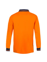 Hi Vis Long Sleeve Micromesh Polo with Pocket