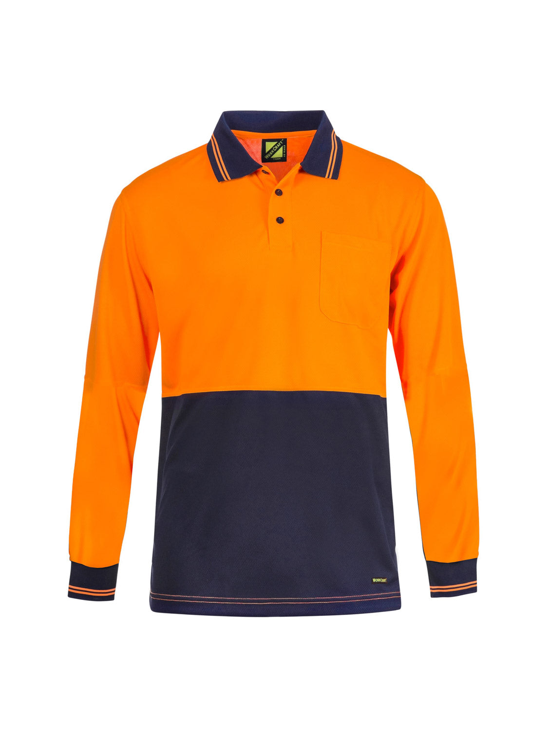 Hi Vis Long Sleeve Micromesh Polo with Pocket