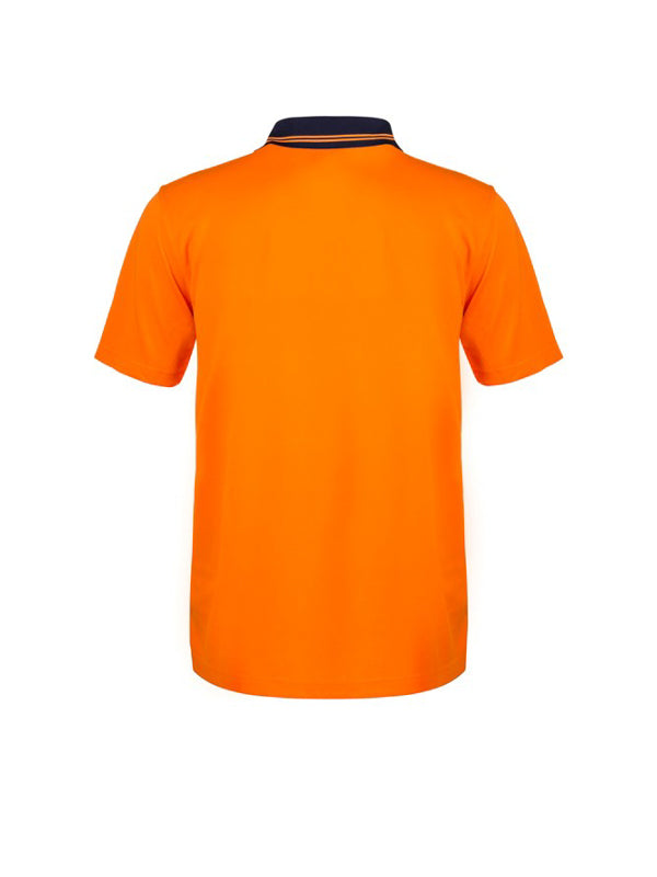 Hi Vis Short Sleeve Cotton Back Polo with Pocket