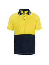 Hi Vis Short Sleeve Cotton Back Polo with Pocket