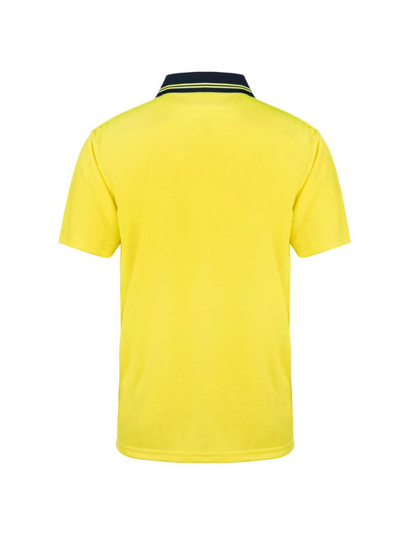 Hi Vis Short Sleeve Cotton Back Polo with Pocket