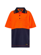 Kids Hi Vis Short Sleeve Micromesh Polo with Pocket