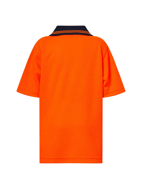 Kids Hi Vis Short Sleeve Micromesh Polo with Pocket