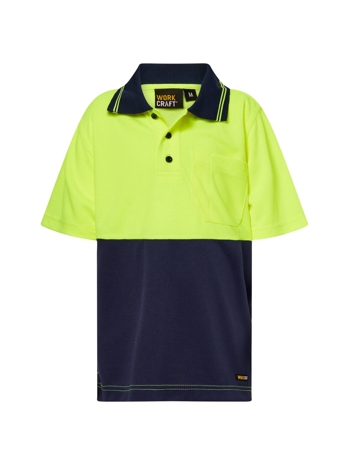 Kids Hi Vis Short Sleeve Micromesh Polo with Pocket