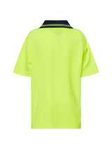 Kids Hi Vis Short Sleeve Micromesh Polo with Pocket